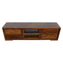 Boston Zen Contemporary Sheesham Solid Wood Entertainment TV Unit Plasma Stand