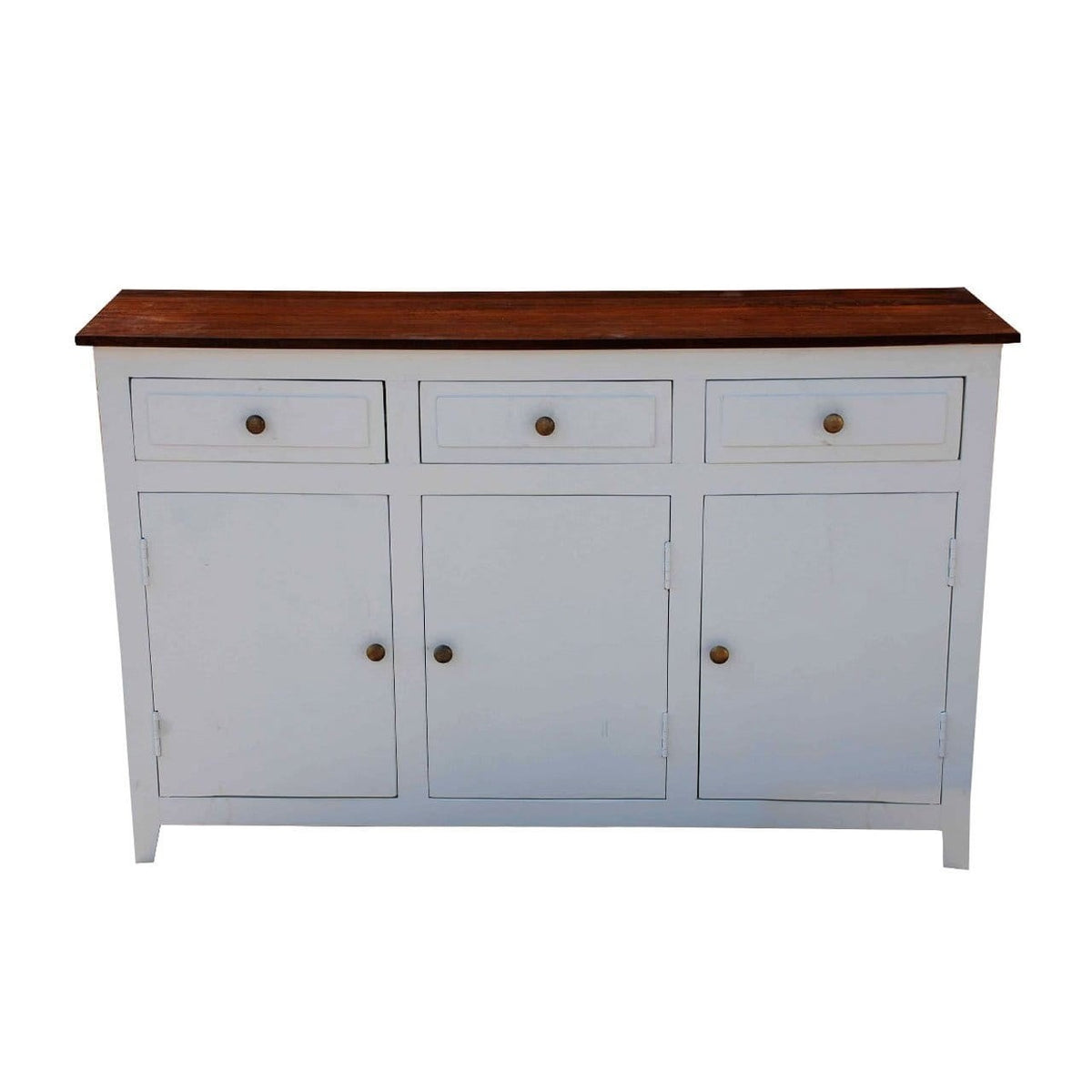 French Blanc Wooden Sideboard