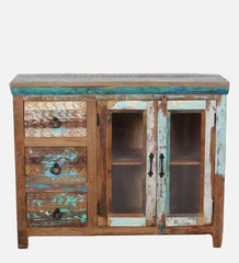 Nirvana Reclaimed Wood Crockery Unit In Distress Finish