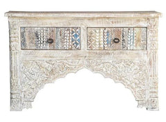 Pine Grove Handmade Indian Furniture Mehrab Vanity Console Hall Table Rustic Colors