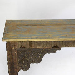 Antique Indian carved Brown Console Hall Table