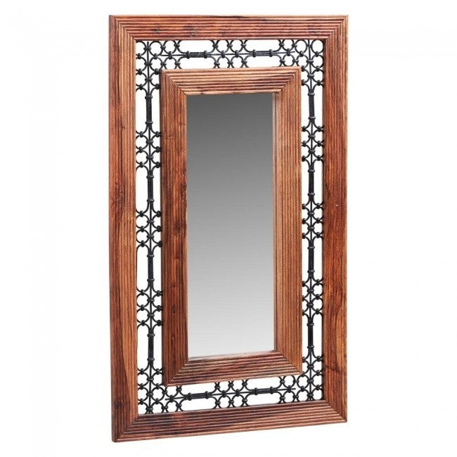 Takat Metal Jali Large Wall Mirror Natural 115 x 70 cm