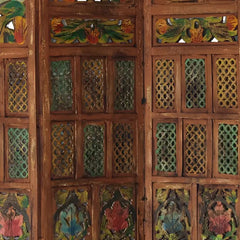 Carved Handmade Indian Furniture Solid Hard Wood Partition Screen