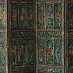 Carved Handmade Indian Furniture Solid Hard Wood Partition Screen