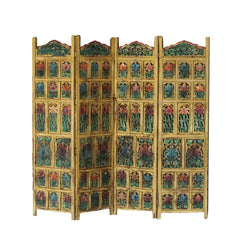 Carved Handmade Indian Furniture Solid Hard Wood Partition Screen