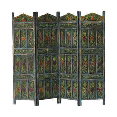 Carved Handmade Indian Furniture Solid Hard Wood Partition Screen