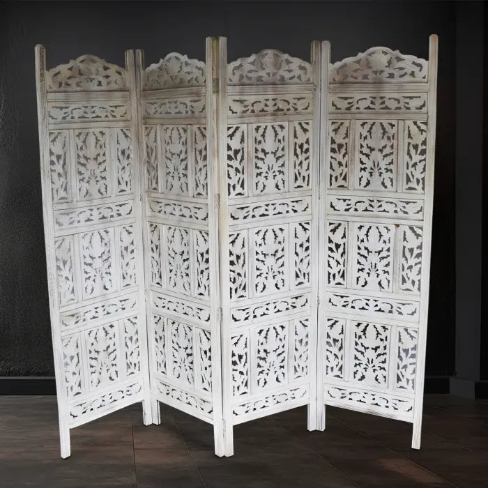 Dynasty Handmade Indian Furniture Solid Hard Wood Partition Screen