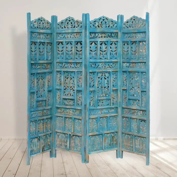 Jali Handmade Indian Furniture Solid Hard Wood Partition Screen