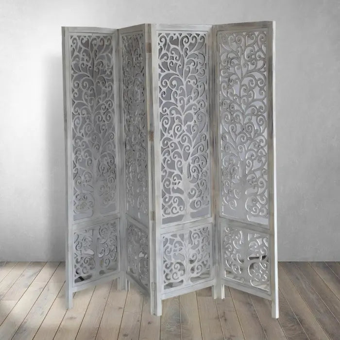 Jali Handmade Indian Furniture Wooden Partition Screen