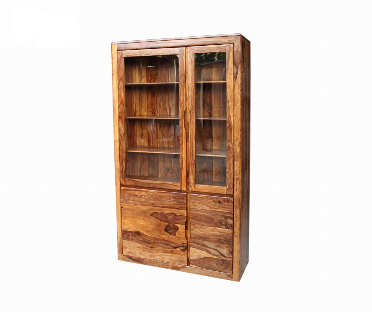 MADE TO ORDER Avalon Solid Wood Display Large Cabinet 120x40x200 cm