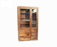 MADE TO ORDER Avalon Solid Wood Display Large Cabinet 120x40x200 cm