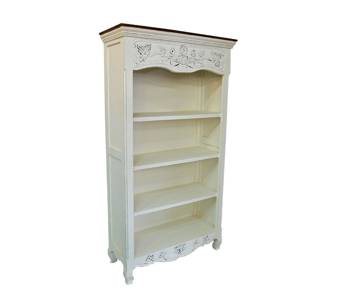 French Blanc Wooden Bookcase