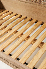 Hand Carved Canopy Style Solid Wooden Daybed