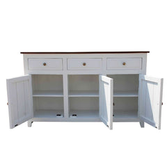 French Blanc Wooden Sideboard