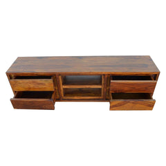 Boston Zen Contemporary Sheesham Solid Wood Entertainment TV Unit Plasma Stand