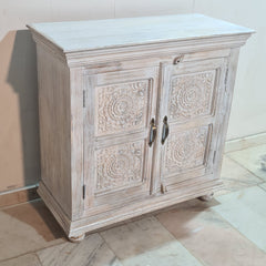 Indian Hand Carved Solid Wood Cabinet D108