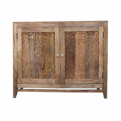 Floral Carved Solid wood Sideboard