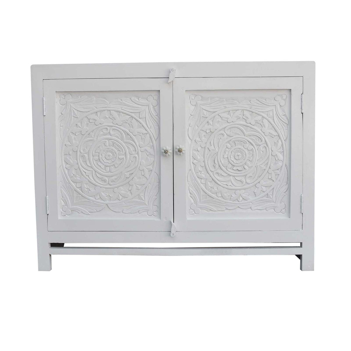 Floral Carved Solid wood Sideboard