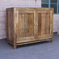 Floral Carved Solid wood Sideboard