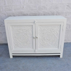 Floral Carved Solid wood Sideboard