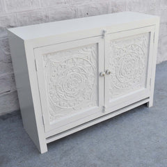 Floral Carved Solid wood Sideboard