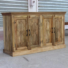 Floral Carved Solid wooden Sideboard