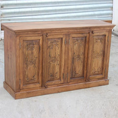 Floral Carved Solid wooden Sideboard