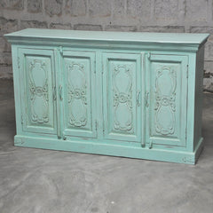 Floral Carved Solid wooden Sideboard