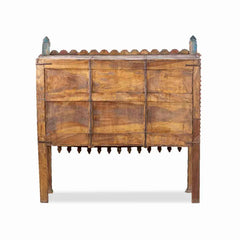 Rajasthan Vintage Hand carved Furniture Antique Solid Wood Damchiya in Multicolor