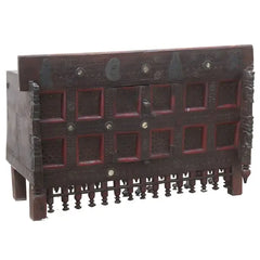 Antique Handmade Indian Vintage Wooden Sideboard Damchiya