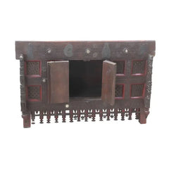 Antique Handmade Indian Vintage Wooden Sideboard Damchiya