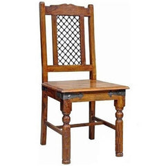 Takat Metal Jali Natural Solid Wood Range Rawat Chair X1