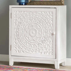 Hand Carved Solid wood Sideboard Buffet White