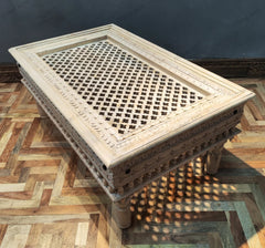 Indian Furniture Classic Hand Carved Traditional Sofa Set With Center Table D3