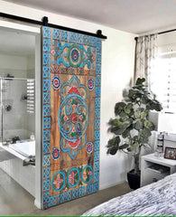 Barn Doors Antique Aztec Tribal Door Interior Sliding or Hinged Exterior Entry Front Door