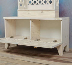 Medium Sized Handmade Solid Hard Wood Home Temple In White