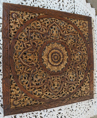 Reclaimed Wood Handmade Teak Wood Wall Panel For Home Decor 90x90Cm