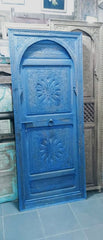 Barn Doors Handmade Wooden Carved Spanish Sliding Hinged Door Blue