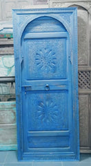 Barn Doors Handmade Wooden Carved Spanish Sliding Hinged Door Blue