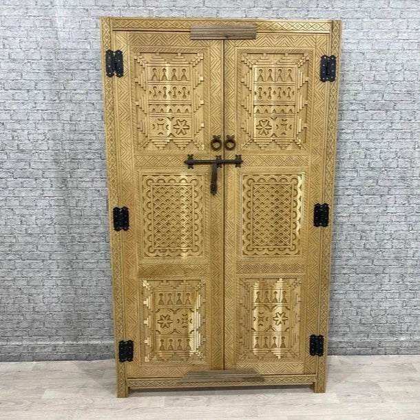 Handmade Traditional Double Wooden Door Moroccan Style