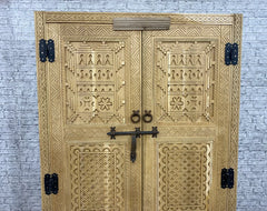 Handmade Traditional Double Wooden Door Moroccan Style