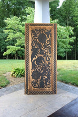 Barn Door Handcarved Solid Mango Wood Custom Built Hand Carved Black Doors