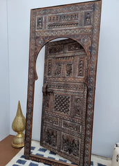 Handmade Vintage Old Artwork Moroccan Carved Door