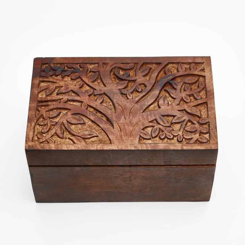 Handmade Decor Wooden Pencil Box Sized Jewellery Trinket Box