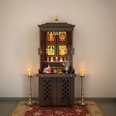 Handmade Traditional Pure brass accented free-standing Home temple