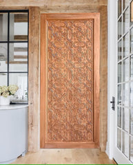 Antique Handmade Carved Custom Built Double or Single Solid Wood Doors