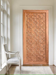 Antique Handmade Carved Custom Built Double or Single Solid Wood Doors