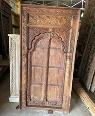 Vintage Antique Carved Wooden Wall Jharokha Farmhouse Rustic Decor Doors
