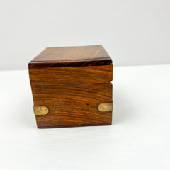 Handmade Decor Wooden Jewellery Trinket Box With Brass Studs