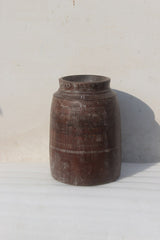 Antique Old Vintage Reclaimed Wooden Pot 47Cms